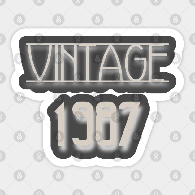 Vintage 1987 Sticker by Danispolez_illustrations